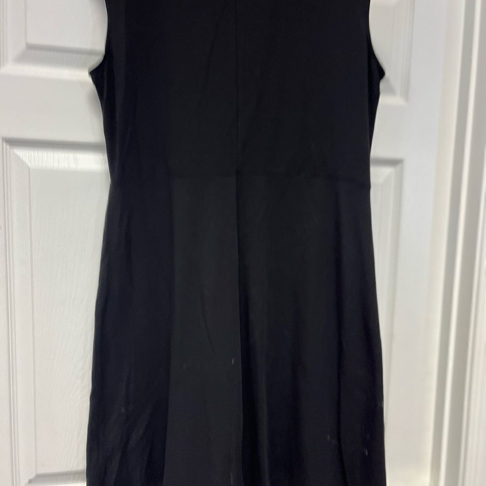 Garnet Hill Easy Pull On Tie Front Cap Sleeve V Neck Dress sz L